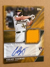 2026 Topps Series 1 COLBY THOMAS #MLMA-COL Gold Material AUTO RC /50