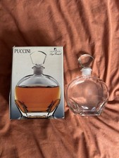 Vintage Luigi Bormioli Puccini Italian faceted crystal spirits decanter