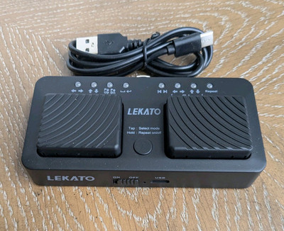 LEKATO Pro Bluetooth Page Turner Wireless Foot Pedal Tablets Smartphones Silent 