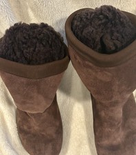 Merrell 63294 Women’s Sz 7 Boots Primo Chill Massif Brown Suede Faux Fur Lined