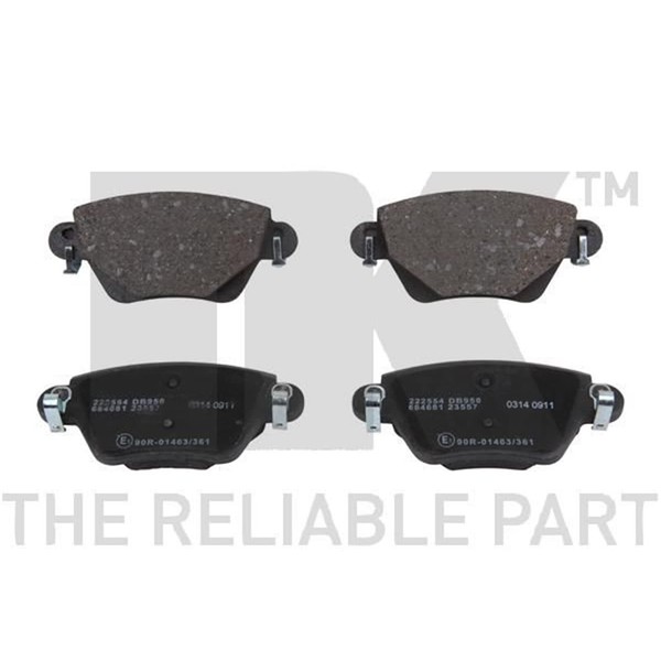 NK BremsbeläGe Hinten FüR Ford Mondeo Jaguar X-Type Xj Renault Kangoo-image