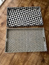 Stylish Large Rectangle 2 Piece Accent Tray Set 60cm x 30cm