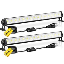 2 Pack 100w Led Shop Lights 6000k 11000lm Work Light For Garage Plug In Garage