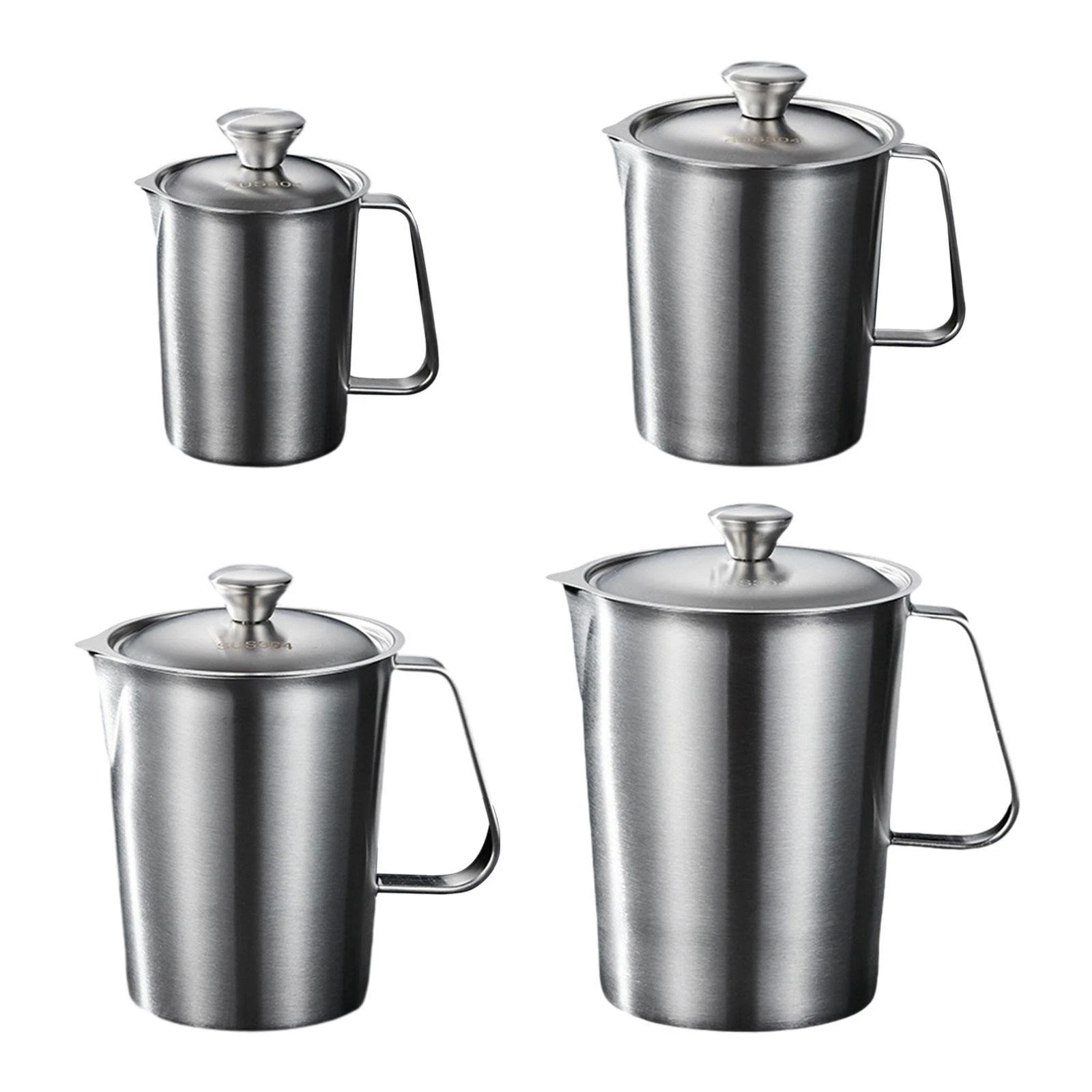 Stainless Steel Measuring Cup Large Milk Frothing Cup for Coffee Milk Liquid