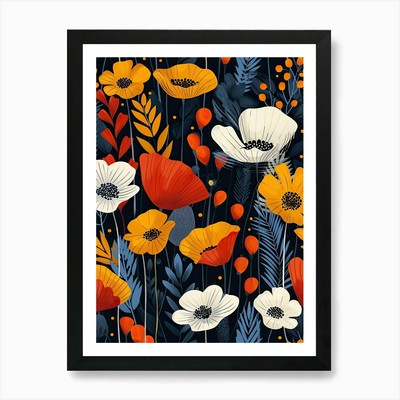 The Abstract Tapestry Matisse Style Framed Wall Art Poster Canvas Print Picture
