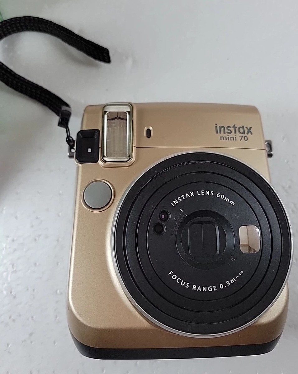 Fujifilm Instax Mini 70 Gold Instant Camera W/ New Batteries