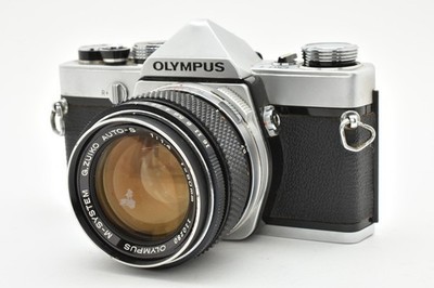 Olympus OM-1 Silver + G.Zuiko Auto-S 50mm f/1.4 Lens Film Camera