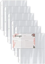 Better Kitchen Products Recipe Card Page Protectors, 50 8.5 x 7 Inch, Clear 