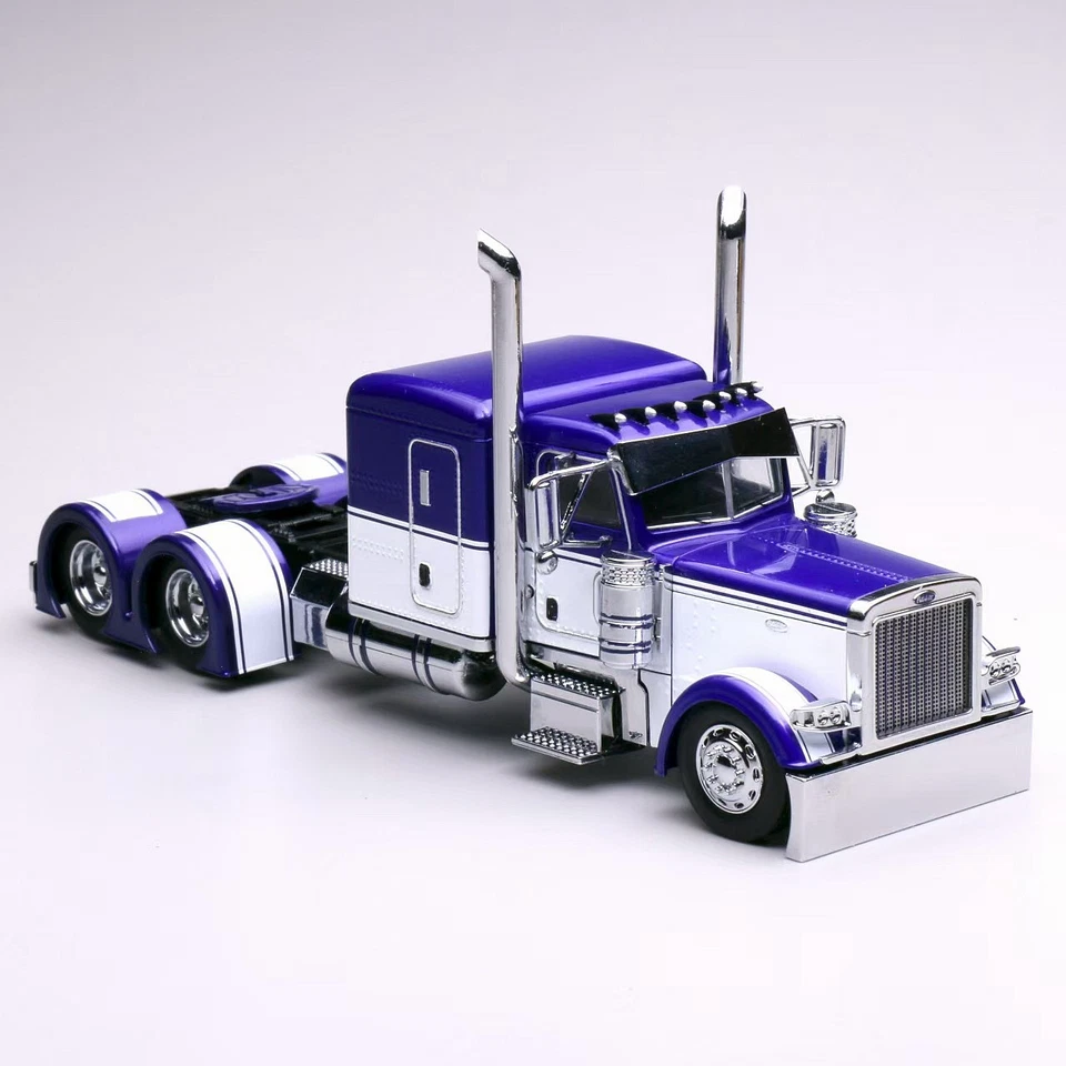 1:64 Peterbilt 379 Diecast Model Semi Truck Metal Blue Alloy Edition Collectible - Image 3 of 4