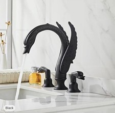 Oiled Brass Black Swan Faucet With Matching Handles NEW Open Box