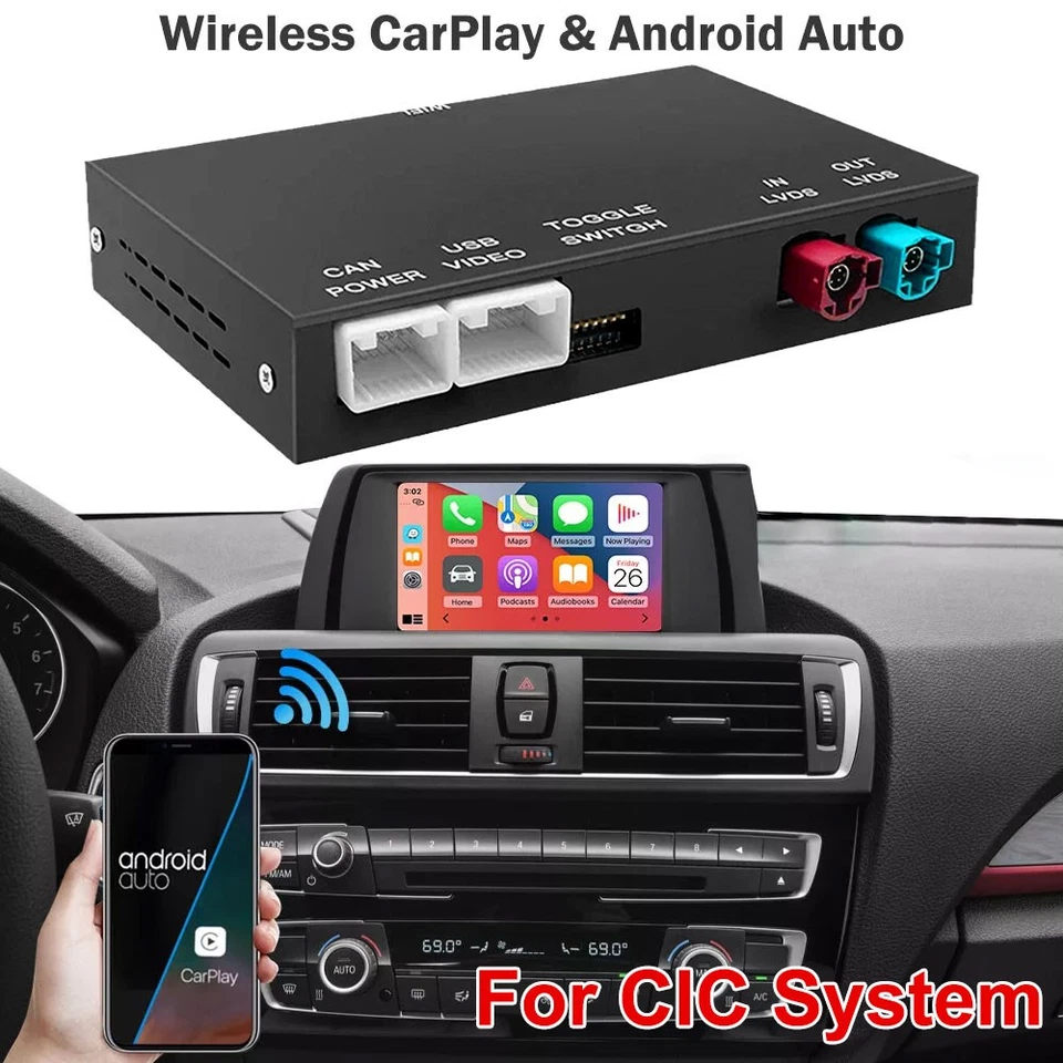 Wireless Carplay Android Auto For BWM 7-series F01 F02 F03 2008-2012 CIC system - Image 3 of 4