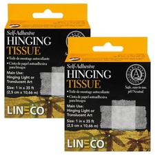 Lineco Archival Self-Adhesive Mounting/Hinging Tissue 1"x35ft, 2 Rolls
