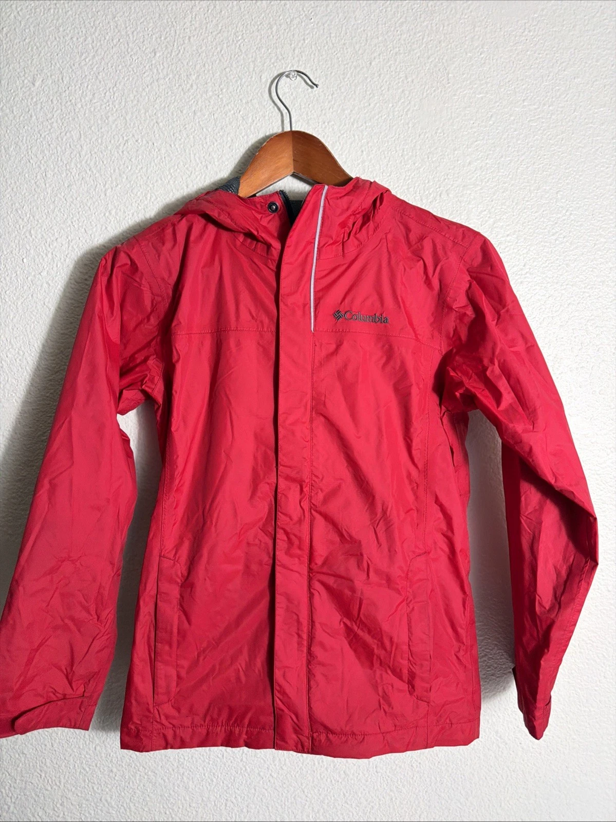 Columbia Youth Omni-tech Watertight Hooded Jacket Red Medium 10/12 Full Zip
Opens in a new window or
