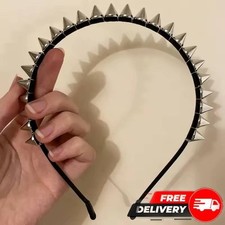 Gothic Punk Studded Rivet Headband Metal Spike Hair Accessory