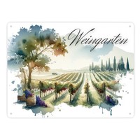 Weinberg Metallschild XXL In 28X38 Cm Mit Spruch Weingarten