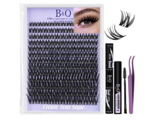 B&Qaugen Flora Lash Clusters Kit 156PCS D Cur...
