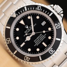 2001 PAPER ROLEX MENS SEA-DWELLER 40MM DATE 16600 BLACK DIAL STEEL OYSTER WATCH