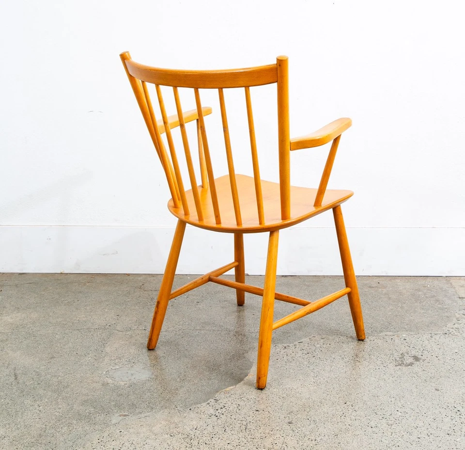Sillón auxiliar moderno danés Mid Century madera FDB J42 Borge Mogensen Mcm Foto 4 de 4