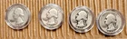 🔥 1940-64 Washington Quarter 90% Silver Circulated $1 Face Value 4 Quarters🔥