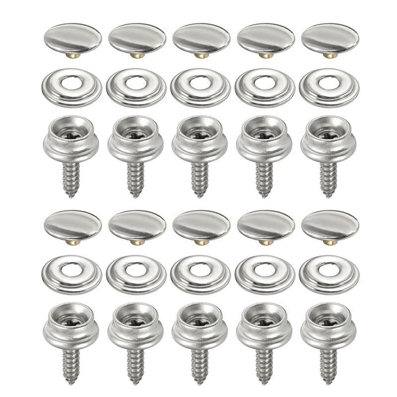 Stainless Steel Snap Fastener Kit for Marine Boat Canvas Cloth Repair