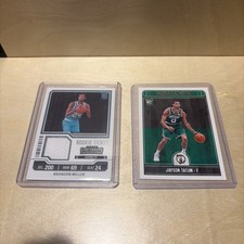 Jayson Tatum Rookie Card #253 And Brandon Miller Rookie Ticket Patched Card. rookie card picture