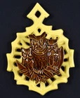 Vintage 1953 McCoy Family of Owls & Yellow Trivet Wall Pocket