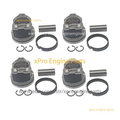 4 Sets New Piston Kit W Ring +0.50mm Fit For Kubota V1505 V1505D V1505T Engine