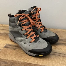 Danner Inquire Mid Gray Salmon Suede Hiking Boots Women’s 7.5