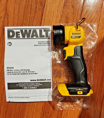 Genuine DEWALT 20V MAX* LED Work Light/Flashlight (DCL040) (Tool Only)
