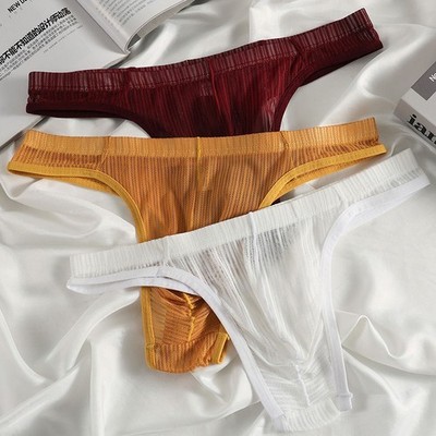 Exotischer Mottoparty Herren G-String ultradünner Slip Streifenmuster