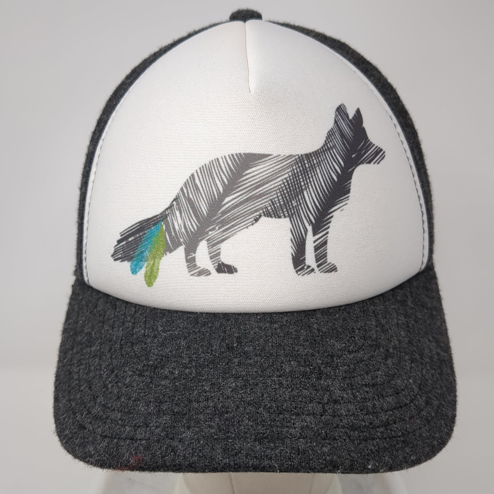 Fox Snapback Hat Gray One Size Adjustable Colorbl… - image 2