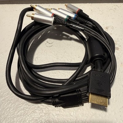 Sony PlayStation Component AV Cable YPbPr 10 ft Black PS2 PS3 SCPH-10490
