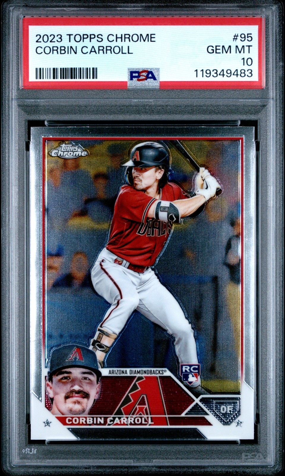 2023 Topps Chrome - Corbin Carroll #95 Rookie PSA 10