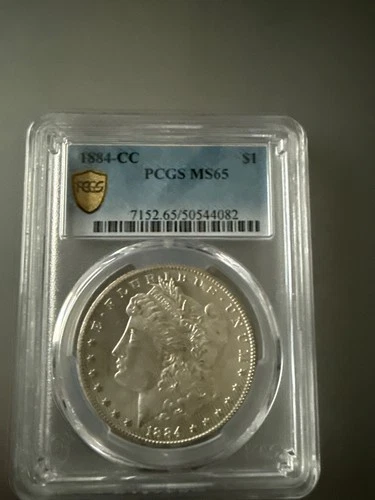 1884-CC Morgan Silver Dollar PCGS MS65/Carson City Mint/Beautiful Coin/Free Ship