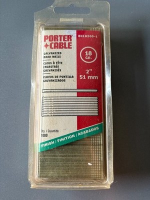 Porter-Cable BN18200-1 18 Gauge 2'' Galvanized Brad Nails - 1000 Count - NEW