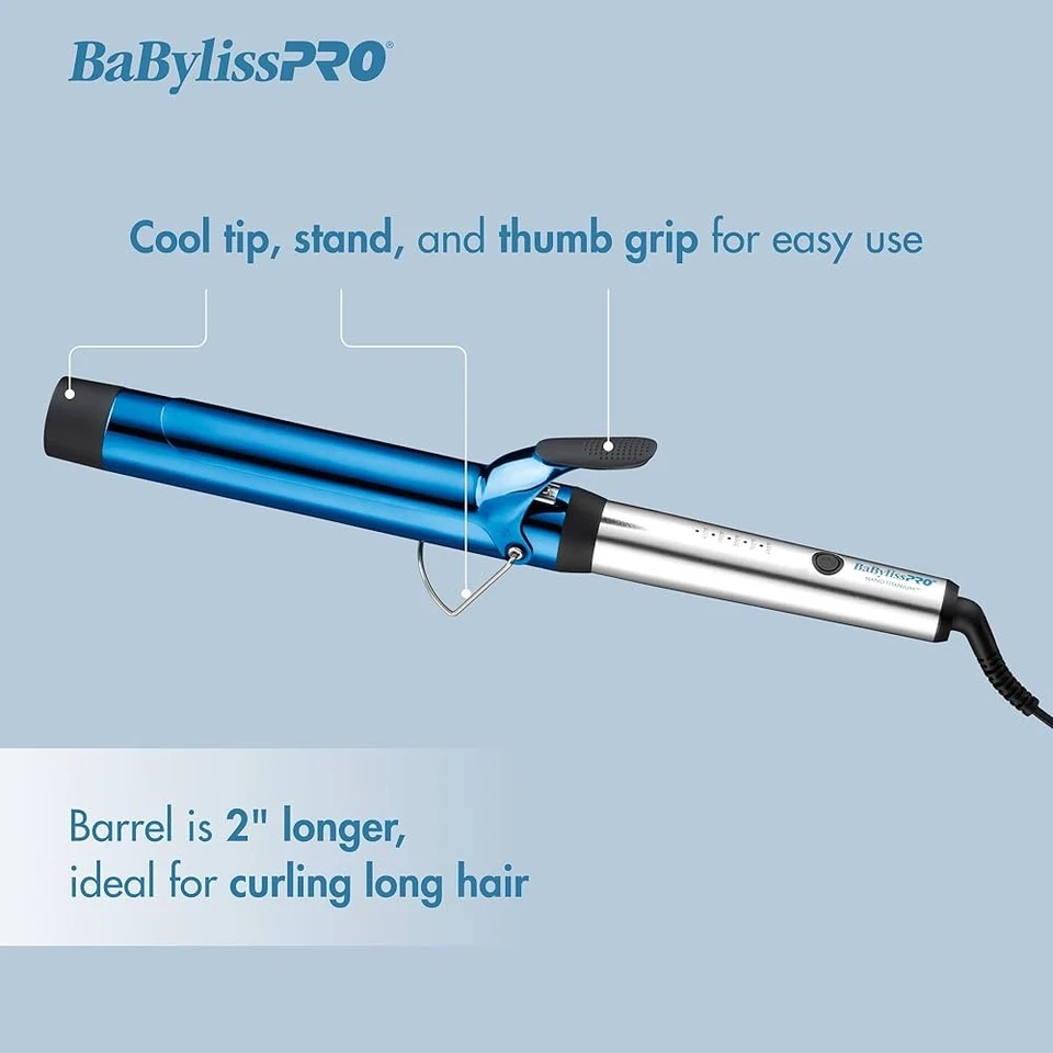BaBylissPRO Nano Titanium Extended Barrel 1 1/4" Curling Iron - Image 2 of 4