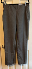 Nine West Black/White Checked Side-Zip Skinny Leg High Rise Dress Pants Sz 8 NWT
