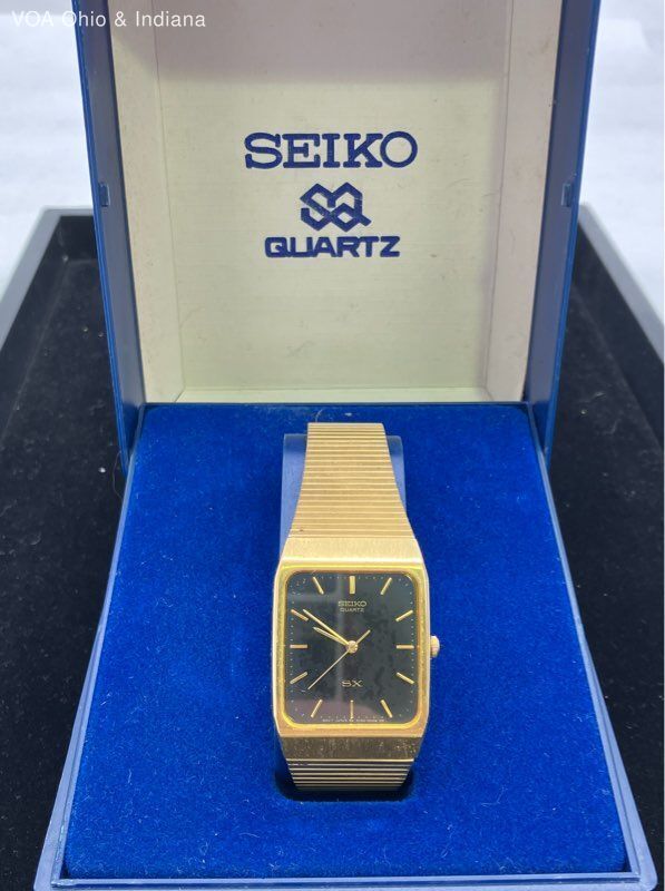 SX With No.5Y95-5008 Watch Black Original CK Seiko Box Men's &amp; Quartz Goldtone - vintagewatches.pk