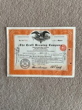 Croft Brewing Company 1934 10 Shares