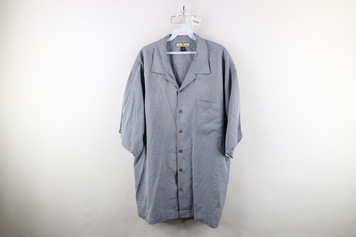 Vintage 90s Tommy Bahama Mens XL Silk Looped Collar Palm