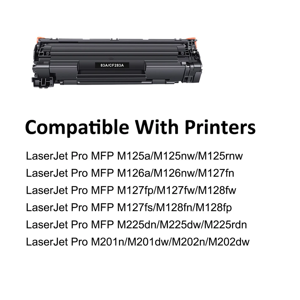 1-10PK CF283A Toner for HP 83A Toner Cartridge LaserJet Pro M225dw M127fn LOT - Image 2 of 4