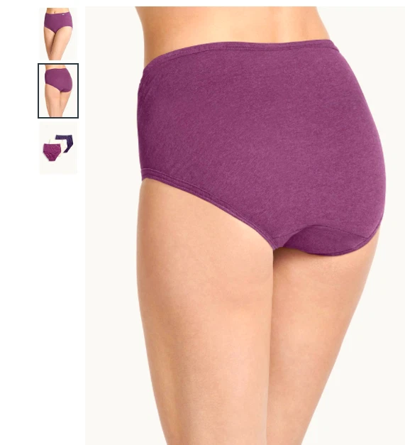 Women Jockey 3-Pack Briefs (PLUM HEATHER ASST) Cotton Comfort Classic Underwear - Image 4 of 4