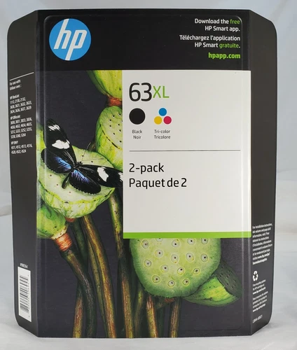 Genuine HP 63XL 2-Pack Ink Cartridge - Black & Tri-color - Expires - June 2025