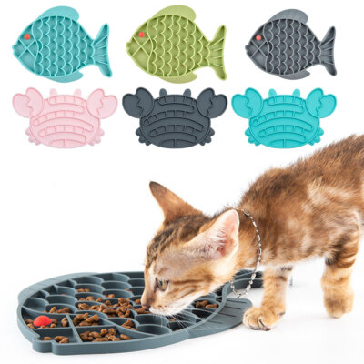 Pet Mat Slow Feeder Shower Grooming Buddy Suction Cat Lick Pad Training Dog ET