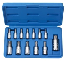 Vector Tamper Proof Torx Bit Socket Set T8 “ T60 S2 Steel | 13piece Set