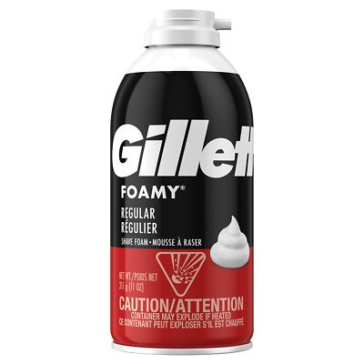 Gillette Foamy Classic Shave Foam for Men, Original Scent, 11 oz