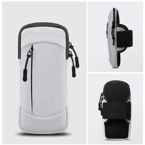 Double-layer Running Mobile Phone Arm Bag PU Phones Arm Pouch Fitness - Zdjęcie 5 z 11