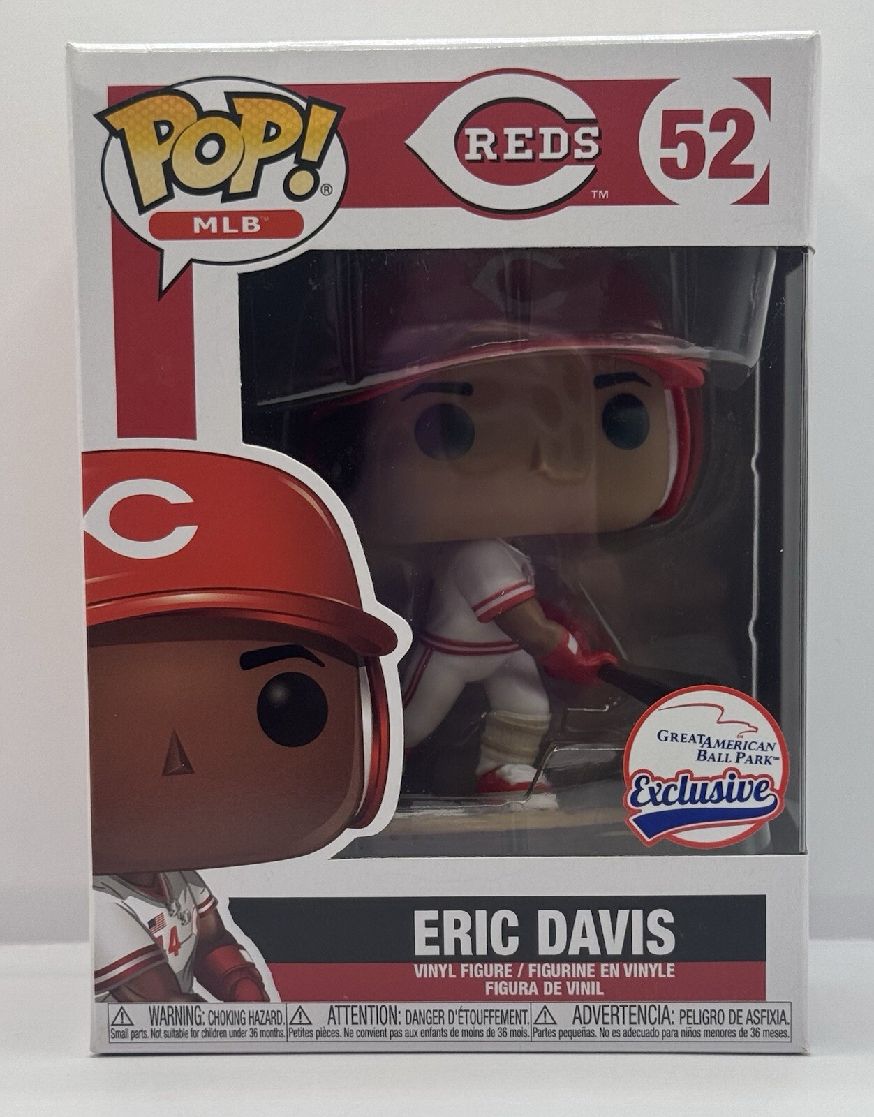 Funko Pop! Mlb Reds Eric Davis #52 Great American Ball Park Exclusive Vaulted