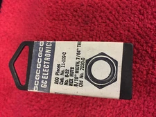 11-109-C GC ELECTRONICS 6-32 HEX NUTS 5/16"W 7/64"THK 100 PK    NOS
