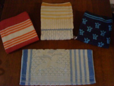 5 x towels vintage GDR terry towel VEB Frottana approx. 46 x 80 cm